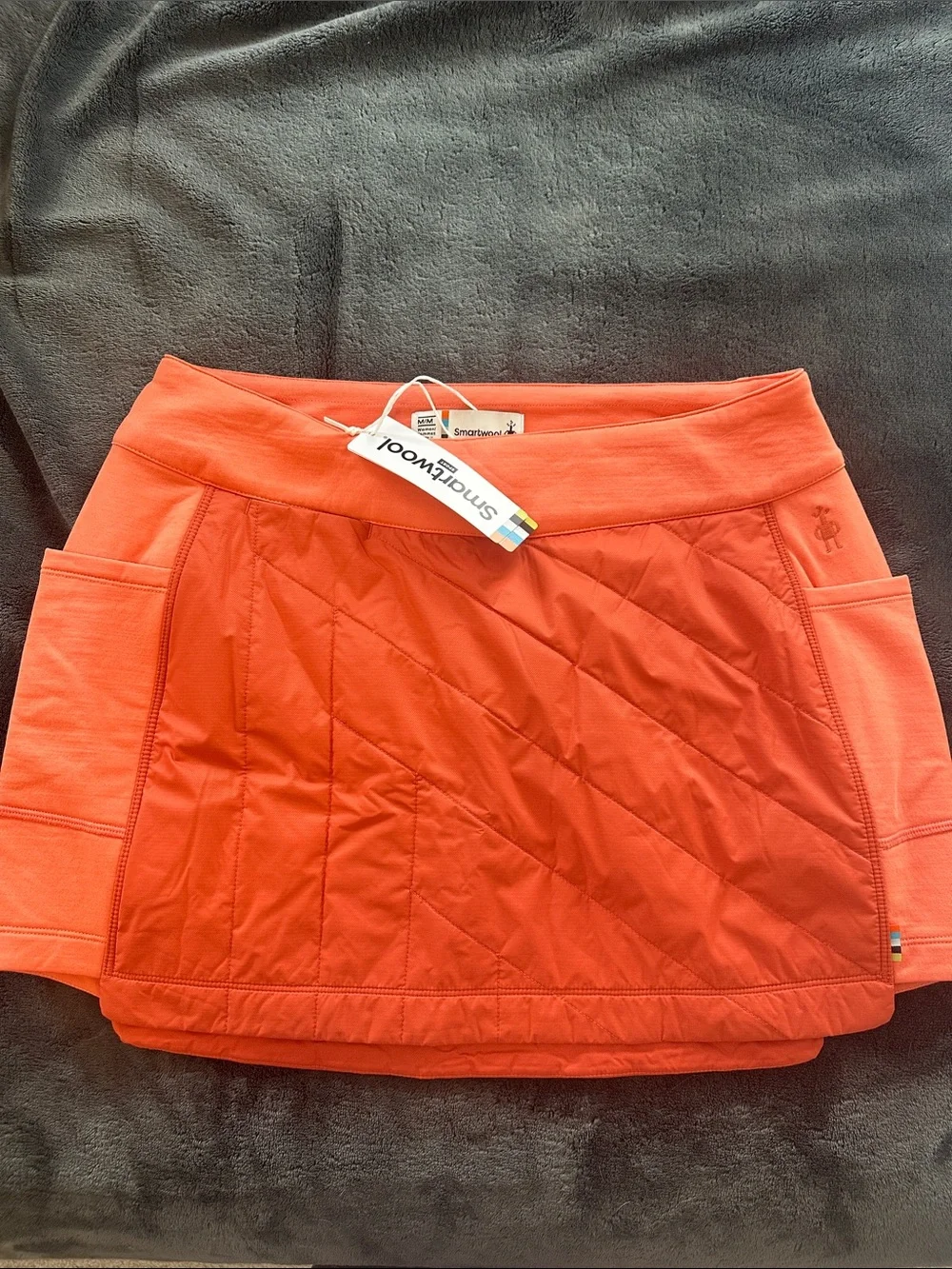 NWT Smartwool W Smartloft Skirt Coral Reef Orange Quilted Active